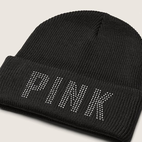 VS PINK RIB BEANIE - Picture 2 of 3